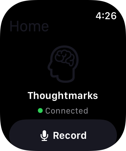 Thoughtmarks Apple Watch interface